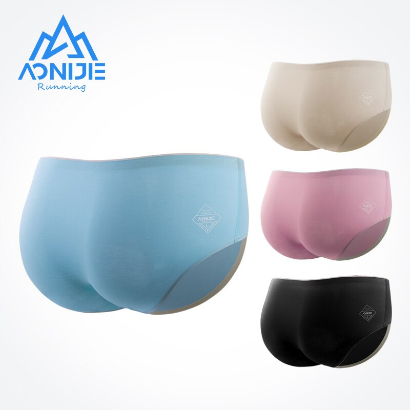 4 Pcs/Set AONIJIE Breathable Female Women Sport Underwear Daily Performance Briefs Mixed Colors Shorts For Running Fitness