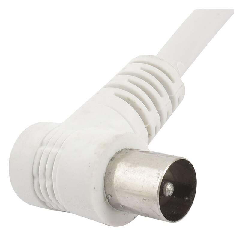 PAL Male to Male TV Lead Shielded Aerial Coaxial Cable 5M 16.4ft White