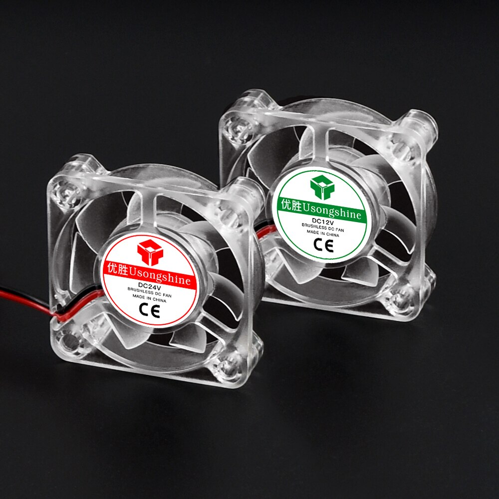 Ventilador de refrigeración para impresora 3D, ventilador de refrigeración 2510 3010 4010, luz LED, ventilador de cojinete hidráulico luminoso, Mini radiador de 12V/24V para V6 Hotend