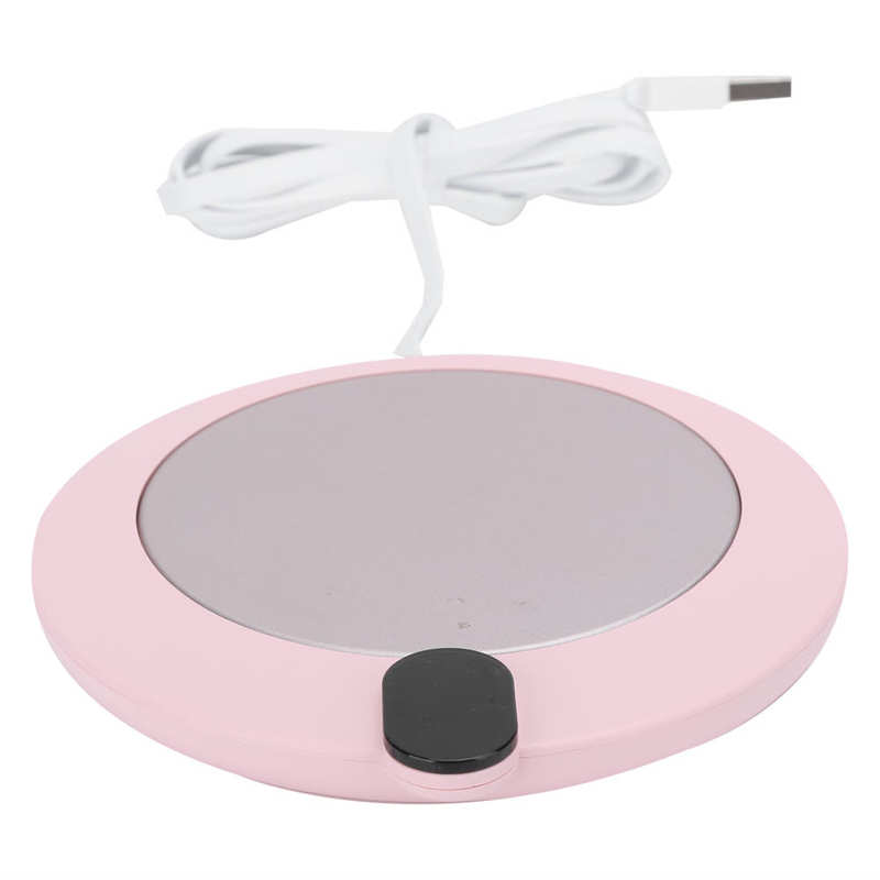 Usb Auto Constante Temperatuur Cup Warmer Verwarming Mat Pad Mok Warmer Voor Thuis Kantoor Melk Thee Water Verwarming Pad coaster: Roze