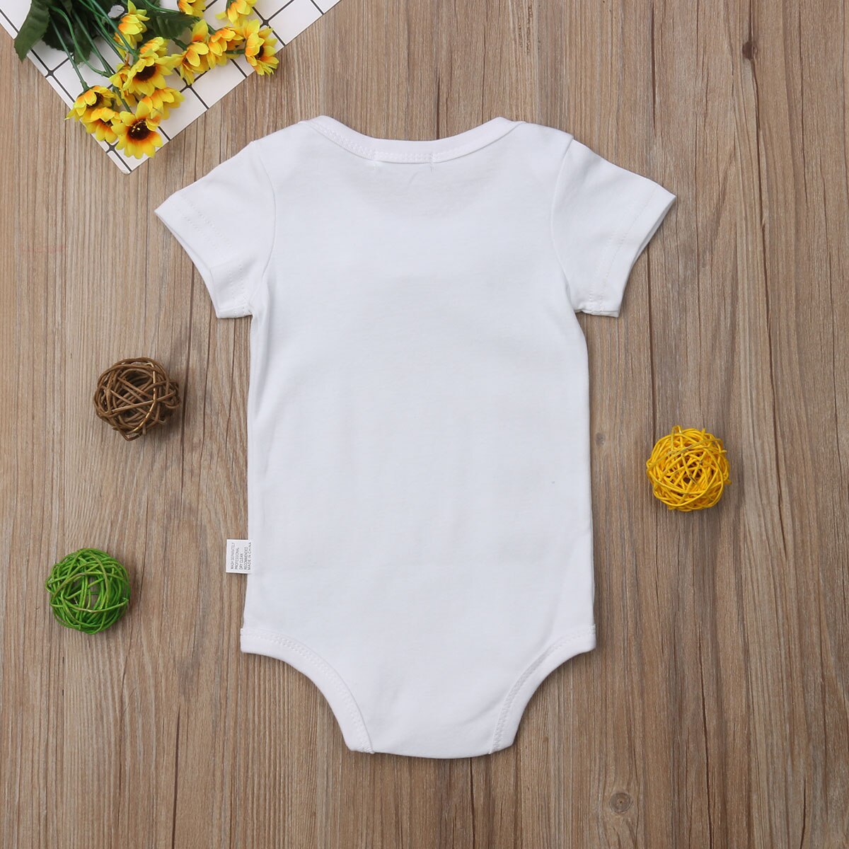 Handsome Short sleeve Bowtie Print First Birthday Bodysuit For Baby Boy