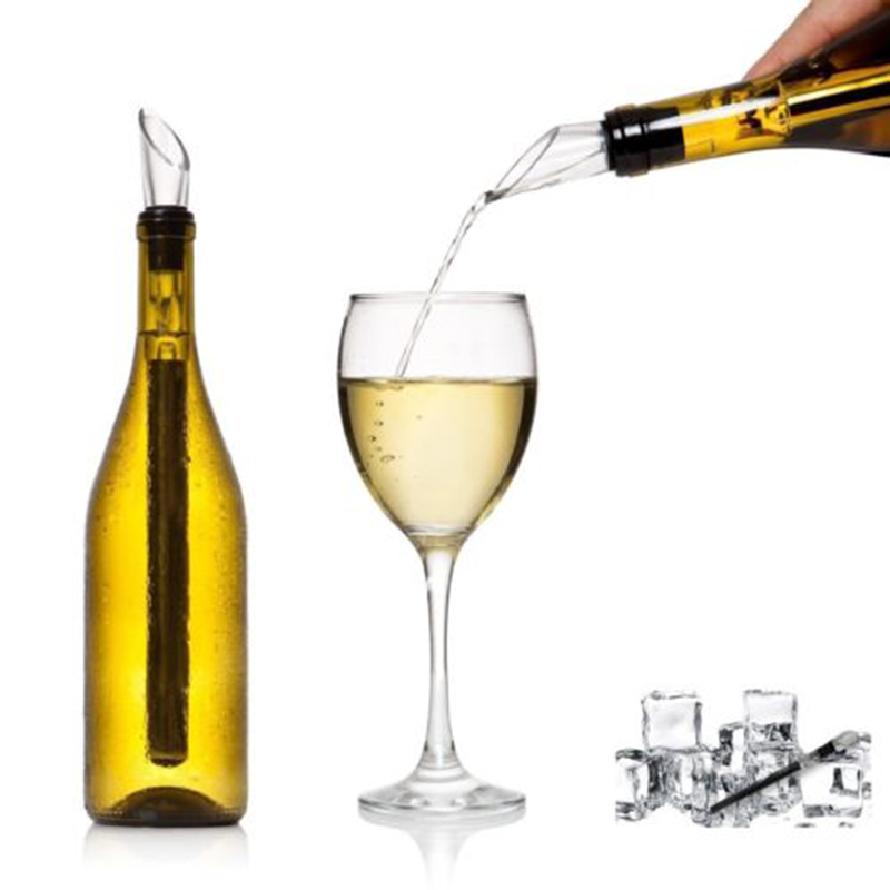 Glace En Acier inoxydable Bâton Refroidisseur À Vin Avec Verseur À Vin Vin Bâton De Refroidissement De Refroidisseur de Boisson de Bière Frozen Bâton De Glace Barre Outil 4