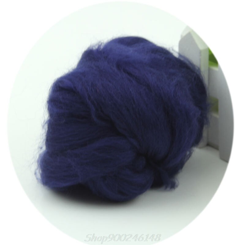 Mode Wol Corriedale Needlefelting Top Zwervende Geverfd Spinning Nat Vilten Fiber D08F: FB