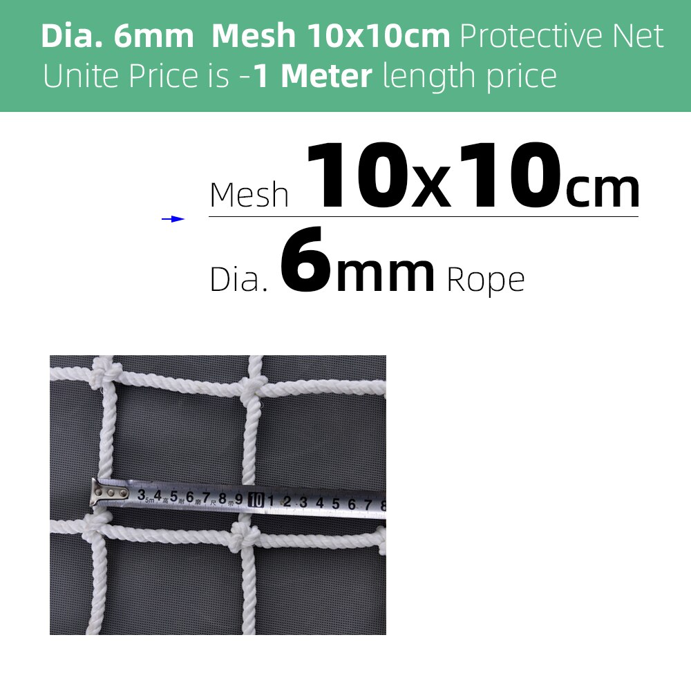 Dia 4/5/6MM Mesh 3/5/10CM Anti-Fall Safety Protective Net Garden Plant Climbing Netting Home Balcony Railing Fence Protection: S / Gold