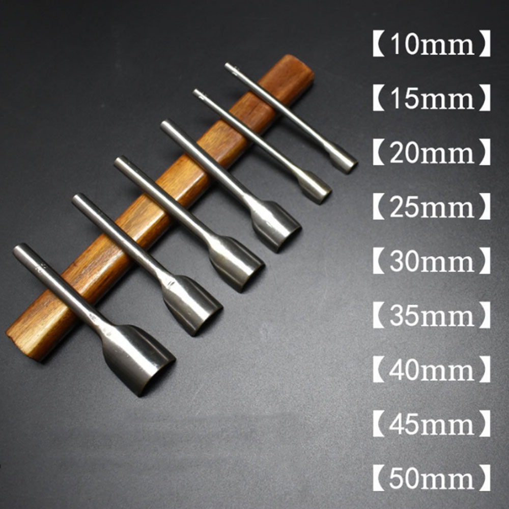 11pcs/set 5-50 mm Half Round Leather Cutter Leather craft tools semicircular punch cut for Belt Wallet Leather Punch DIY tool