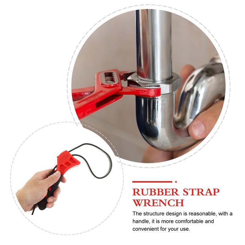 1pc Useful Rubber Strap Wrench Unique Bottle Opener Adjustable Strap Jar Openers