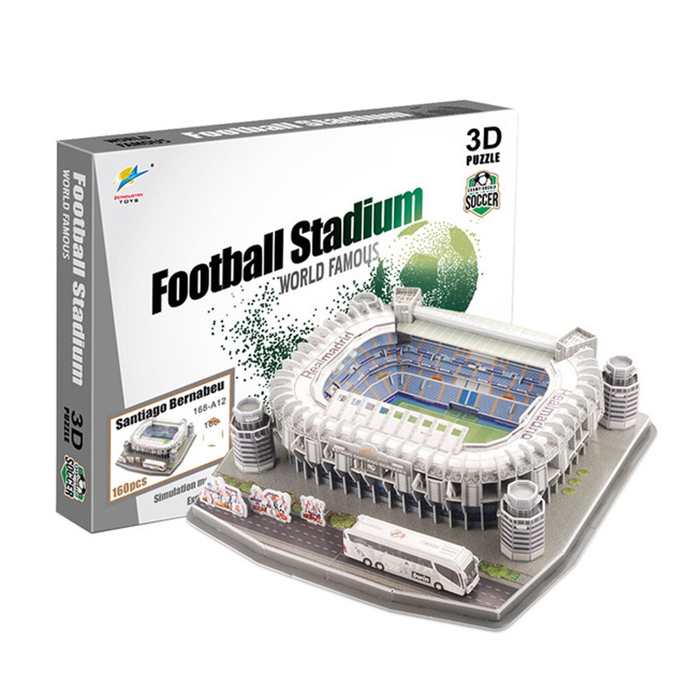 Fodbold 3d stadion fodboldbane model camp nou paper diy legetøj bedste fodbold til drenge børn