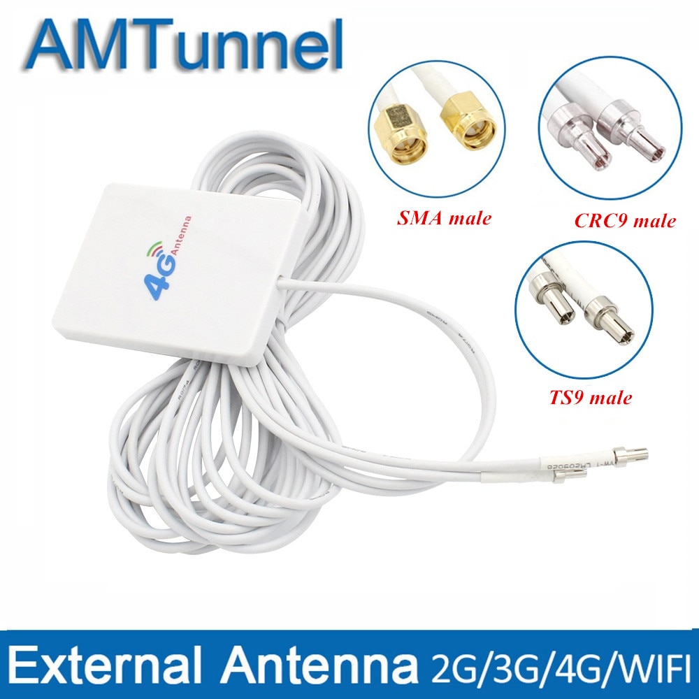 4G Lte Pannel Antenne Wifi 4G Antenne 3M TS9 Sma Mannelijke CRC9 Connector Voor Huawei 3G 4G Lte Router Modem Antenne Zte Router