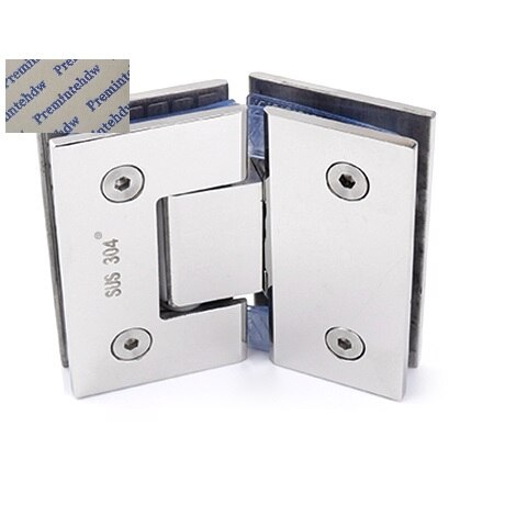2Pcs 304 Stainless Steel Glass Door 135 Degrees Hinge Shower Enclosure Cubicle Gold Matte Black Mirror Rose Gold Brush: Mirror