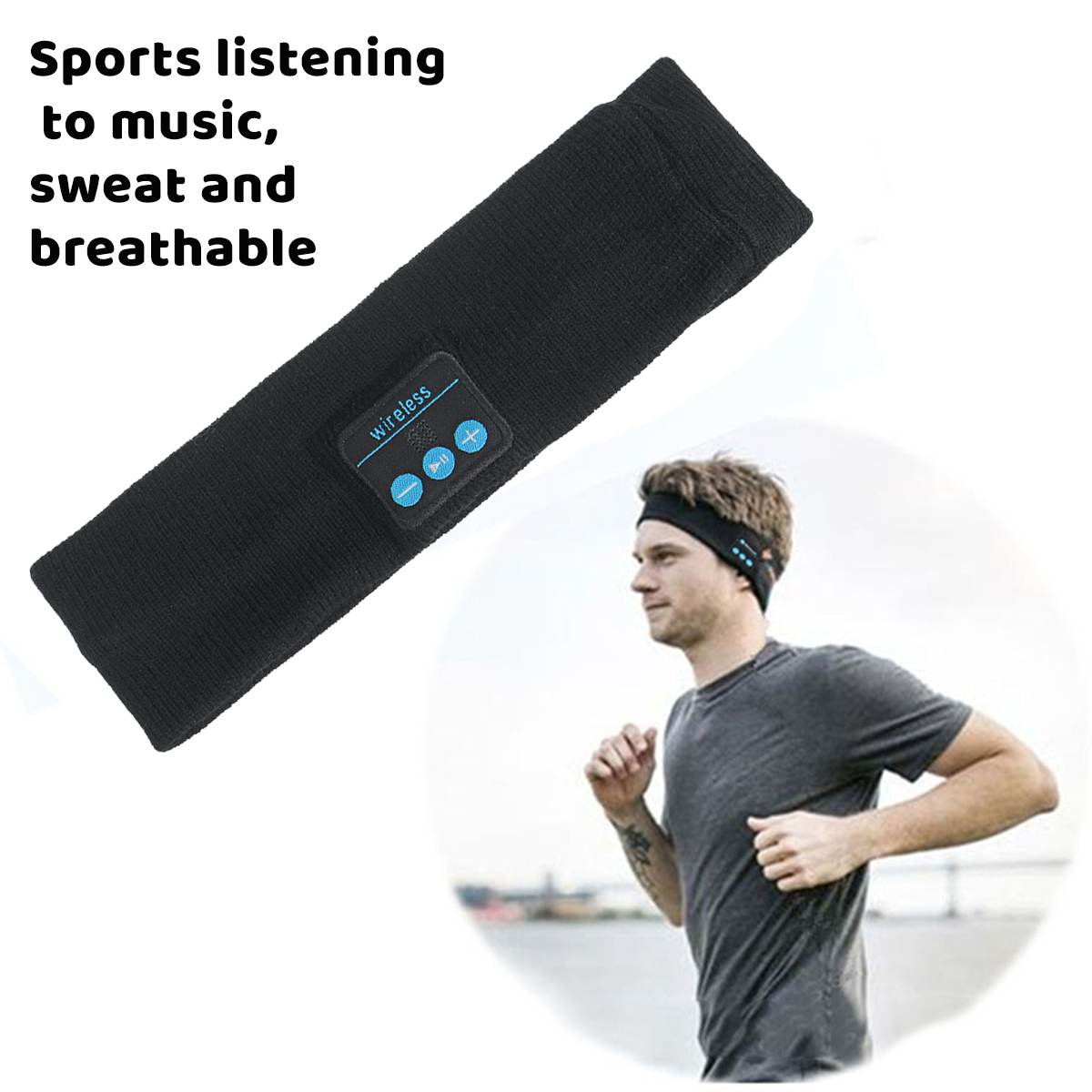 Draadloze Bluetooth Hoofdtelefoon Bluetooth 5.0 Sport Stereo Handsfree Bellen Running Muziek Slaap Draadloze Hoofdband Met Mic