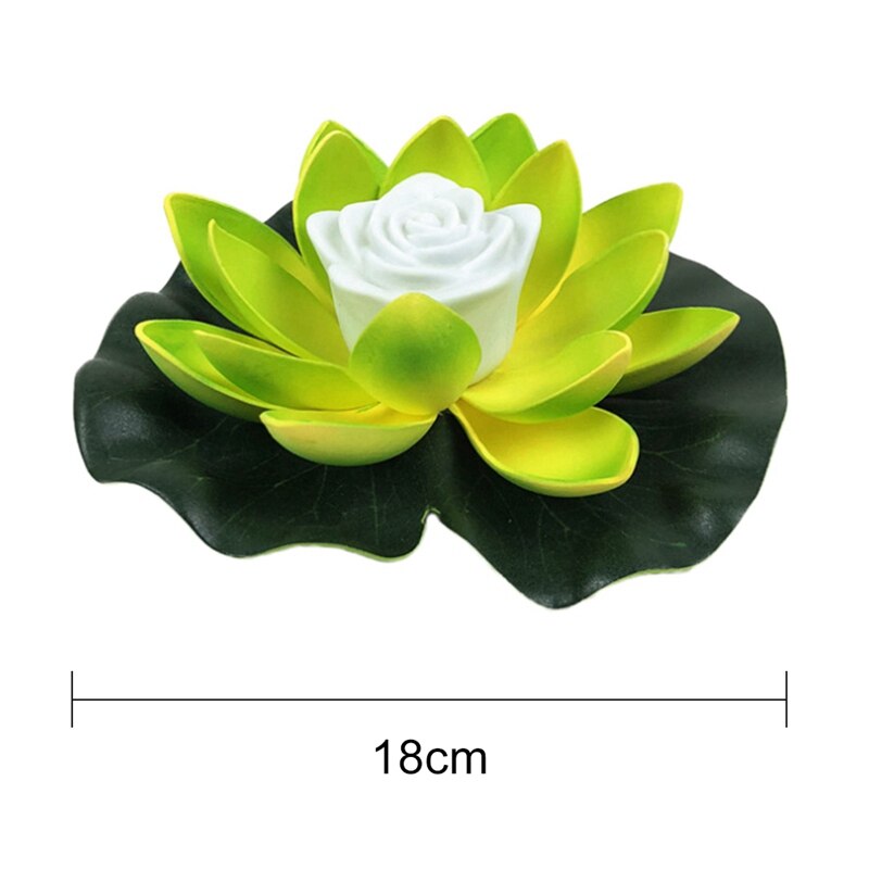 Led kelluva lootuskukka lamput vedessä uima-allas puutarhakoristelu valo puutarhasäiliö lampi decorcmma: 28cm / G