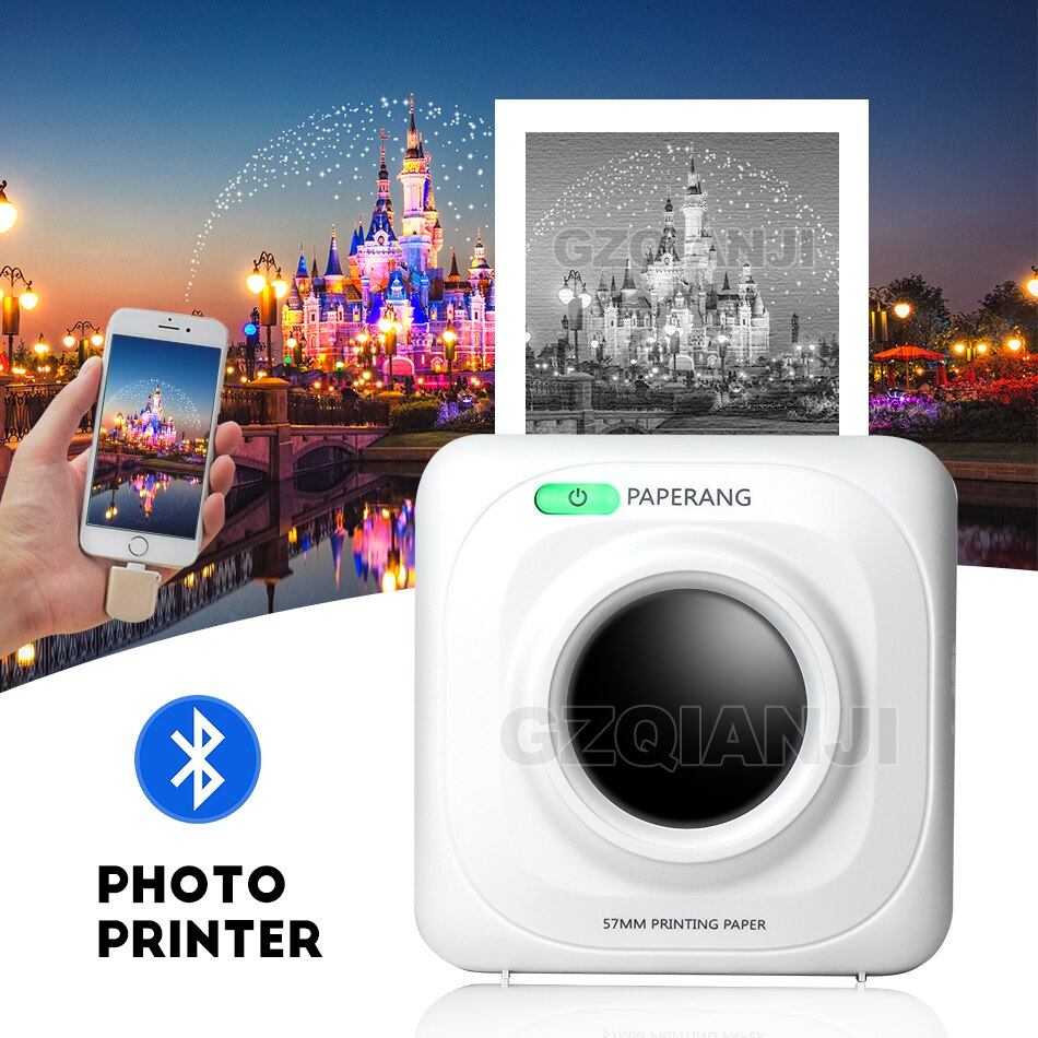 Pocket Printer Mini Mobile Photo Printer Bluetooth Portable Handheld thermal Printer for Android iOS Phones A6 Pocket Printers