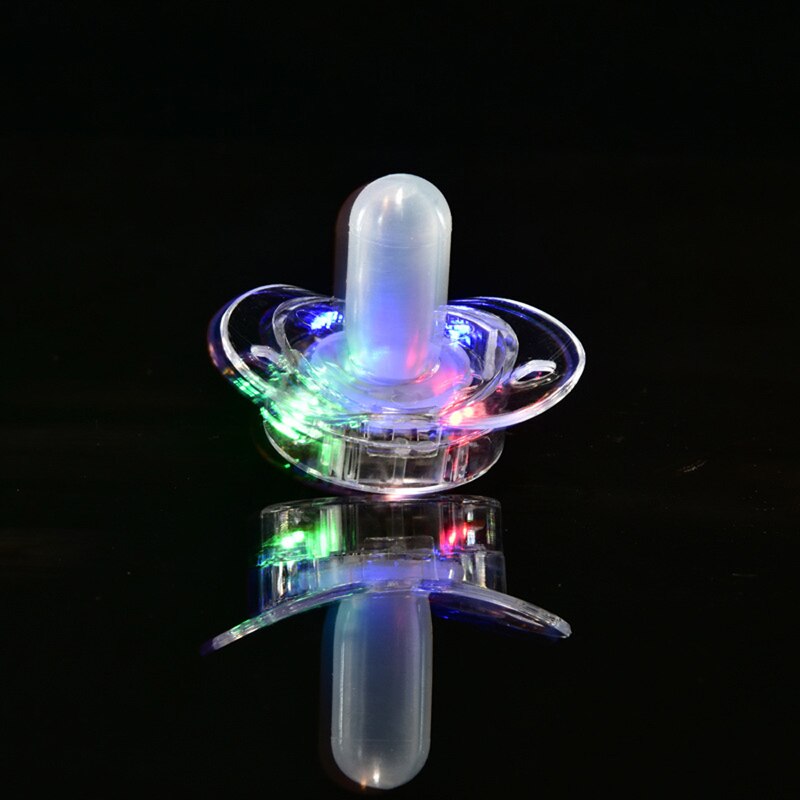 Glow In The Dark Toy LED Soft Nipple Glowing Flashing Led Silica Nipple Toys Colorful Light Cheer Props For Baby Fun Party