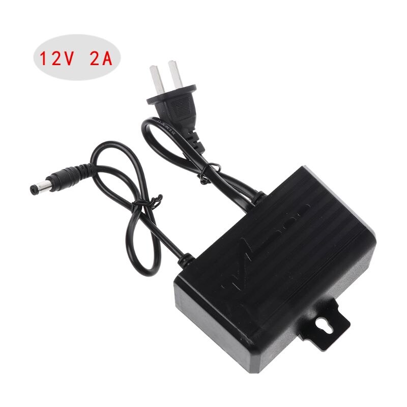 Fonte de alimentação ac dc carregador adaptador 12 v 2a ue eua plug impermeável ao ar livre para monitor cctv ccd câmera segurança