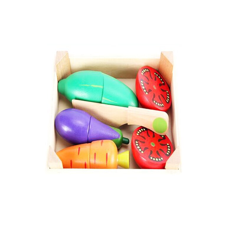 Montessori coupe Fruits et légumes jouets en bois classique jeu Simulation cuisine série jouets cuisine jouets éducation précoce: 2
