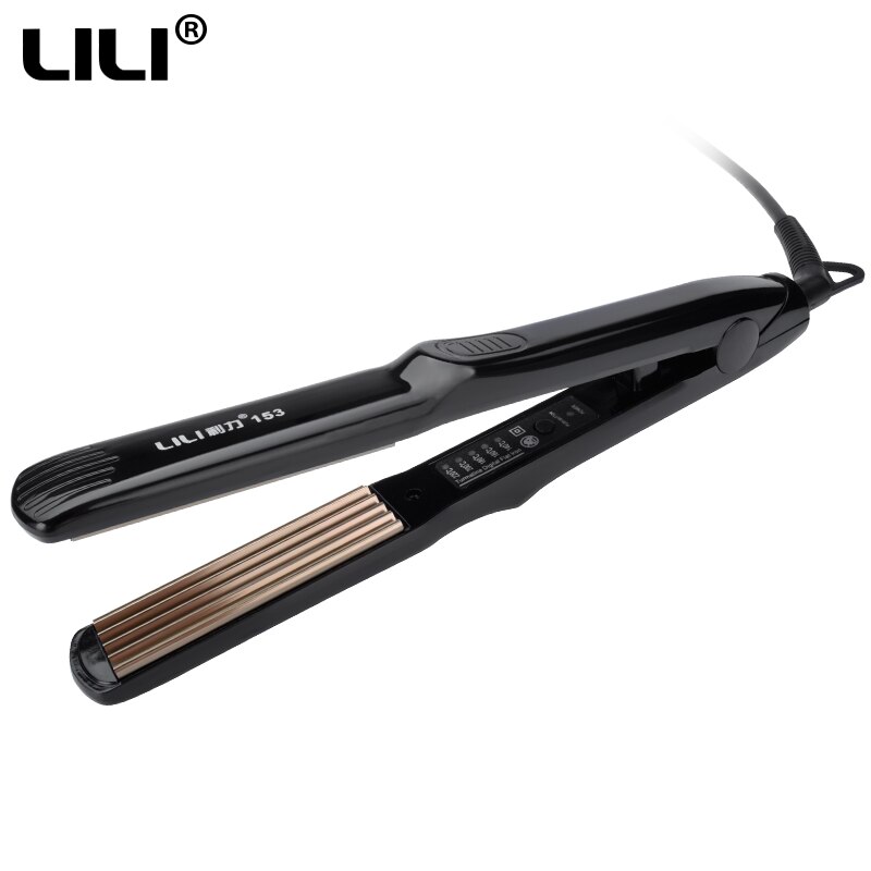 110-240V Keramische Stijltang flat iron professionele Elektrische Stijltangen haar krultang Salon Styling Tool: black corn