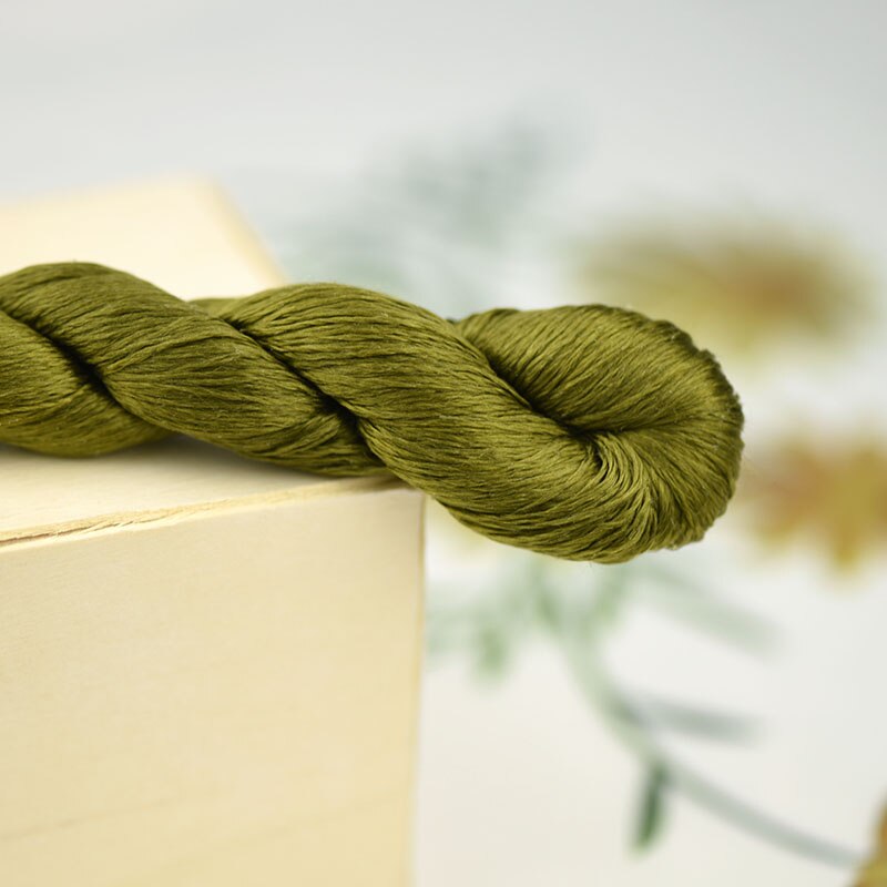 silk embroidery thread / 100% silk thread /hand embroidery embroider cross stitch/ Mould green/8 gradient color: 5
