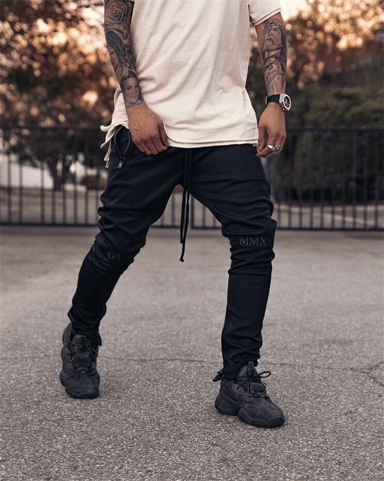 GUAPI GVAPI MMXV ALL BLACK TRACK PANTS Sweatpants Mens Joggers Pants