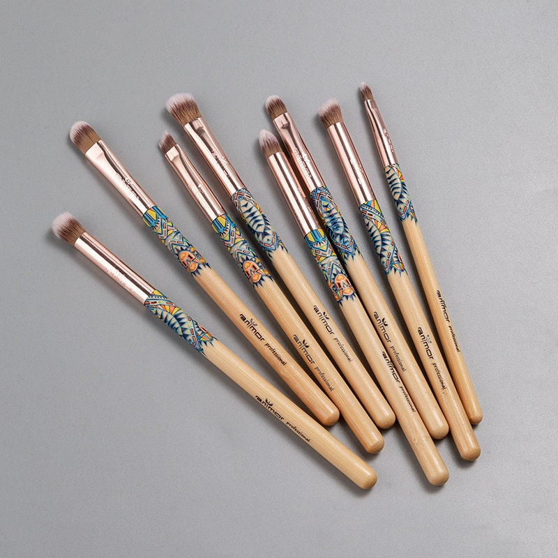 Anmor pinceaux de maquillage maquillage brosse cheveux synthétiques beauté fard à paupières ensemble fond de teint poudre cosmétiques Kit outils