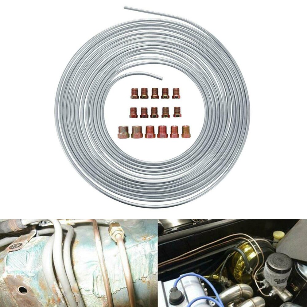 Corrosion resistance Brake Line Tubing Fittings Household Flare Nuts 25 Ft. Roll Coil