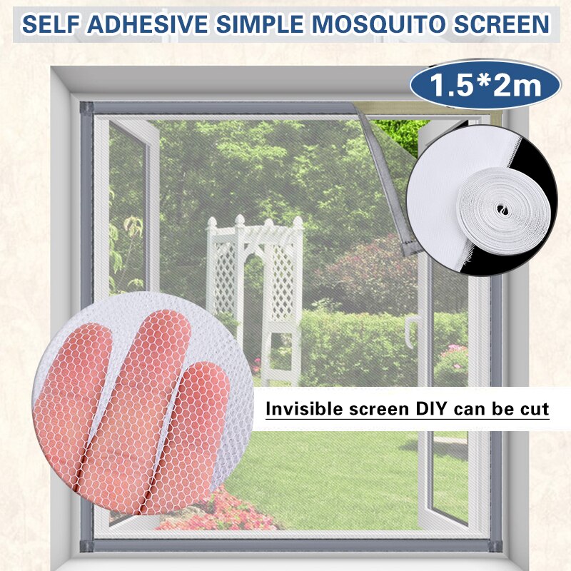 1pc vinduesskærme anti mesh net flue insekt insekt mygge møl døre net 1.5m x 2m til køkken soveværelse vinduer