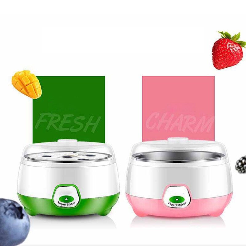 Small Automatic Electric Yogurt Maker 0.8L Stainless Steel Fermenter Homemade Yoghourt Machine for Baby Kids Food
