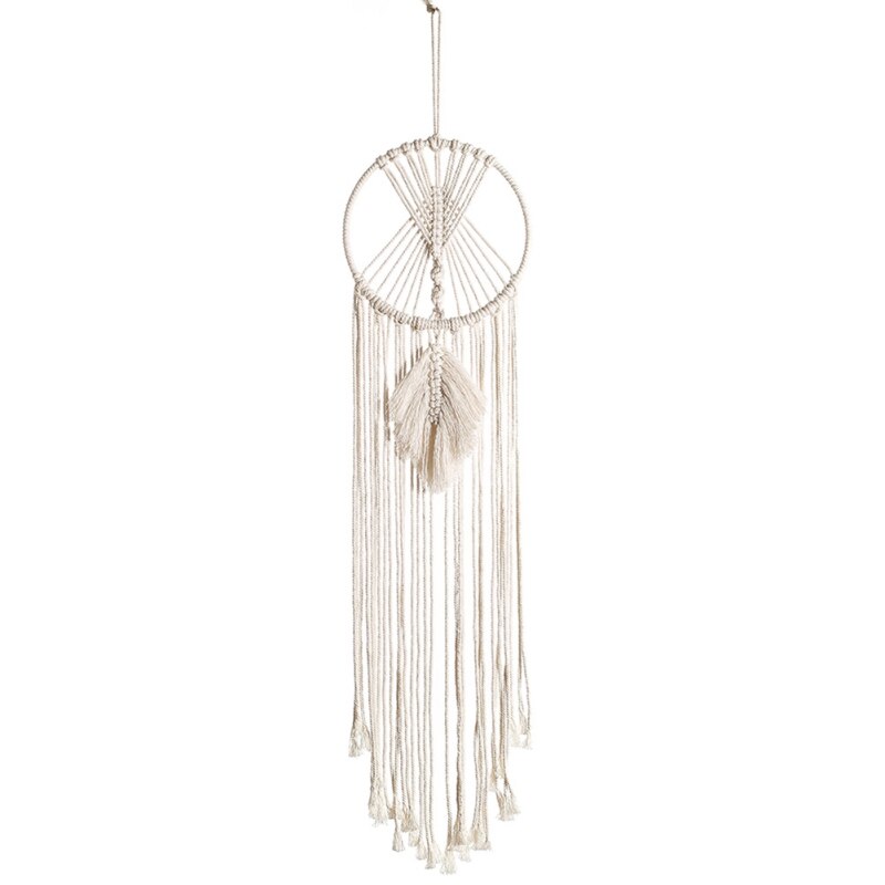 Boho stil dekorativ bomull vävd macrame vägghängande gobeläng för sovrum vardagsrum barnkammare för heminredning: C