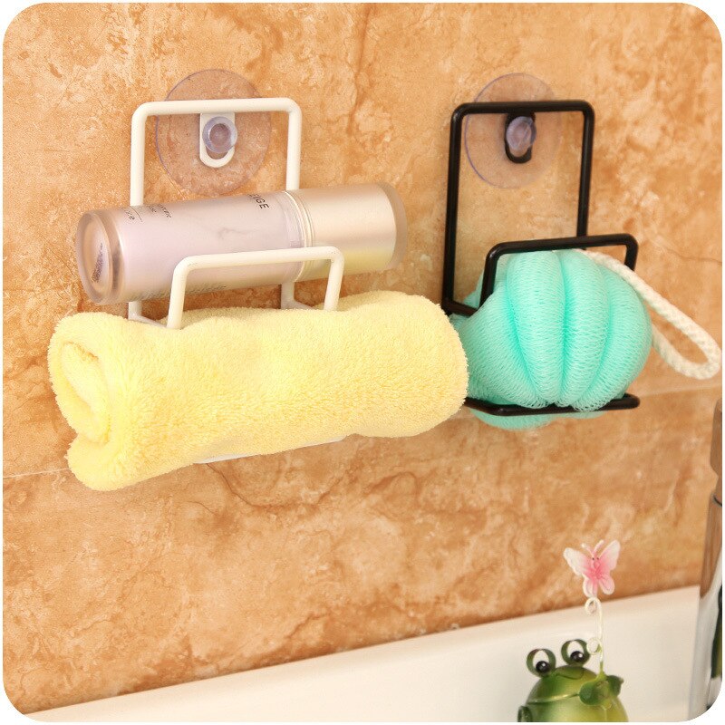 Metal Suction Cup Sink Drain Rack Wall Sucker Sponge Storage Drying Holder Kitchen Sink Soap Stand Dish Cloth Shelf Organizer