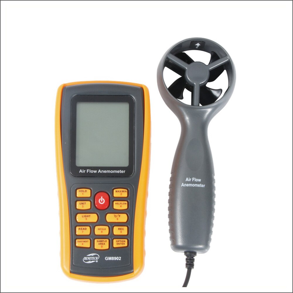 BENETECH Anemometer LCD Digital Wind Geschwindigkeit Meter Temperatur Mit Usb-schnittstelle GM8902 0-45 MT/S Anemometer Wind Sensor Anemometer