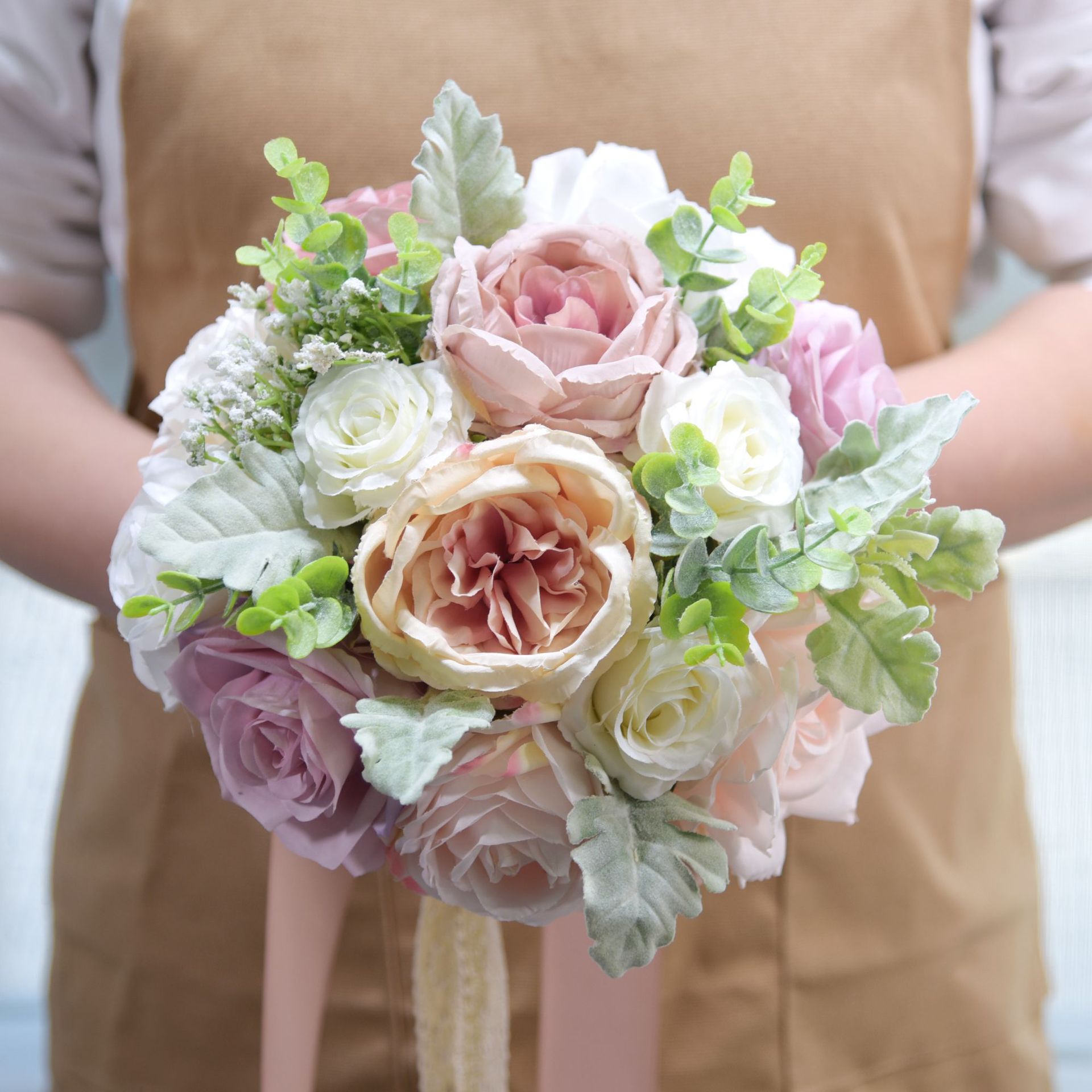 Wedding Romantic Bouquet Bridesmaid Bouquet Flowers Bride Bouquets Valentine's Day Confession Party Church Wedding Bouquet: Purple