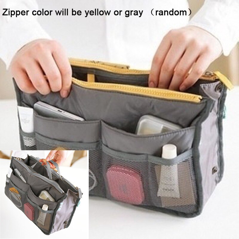 Men WaterProof Folding Travel Bag Nylon Large Capacity Sundries Storage Women Bag Insert Packing Organiser Travel Accessory: Gray