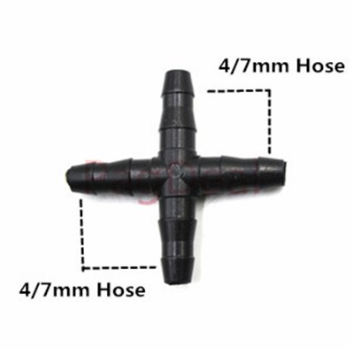 47 mm slangestik fittings drypvanding modhager til 1/4 " 4/7mm haveplæne vandslange ventil kobling tilbehør: Brun