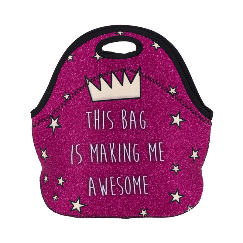 Thermal Insulated 3d Print Neoprene Lunch Bag for Man Women Kids Lunch Bags Cooler Insulation Lunch Box Food Bag: I