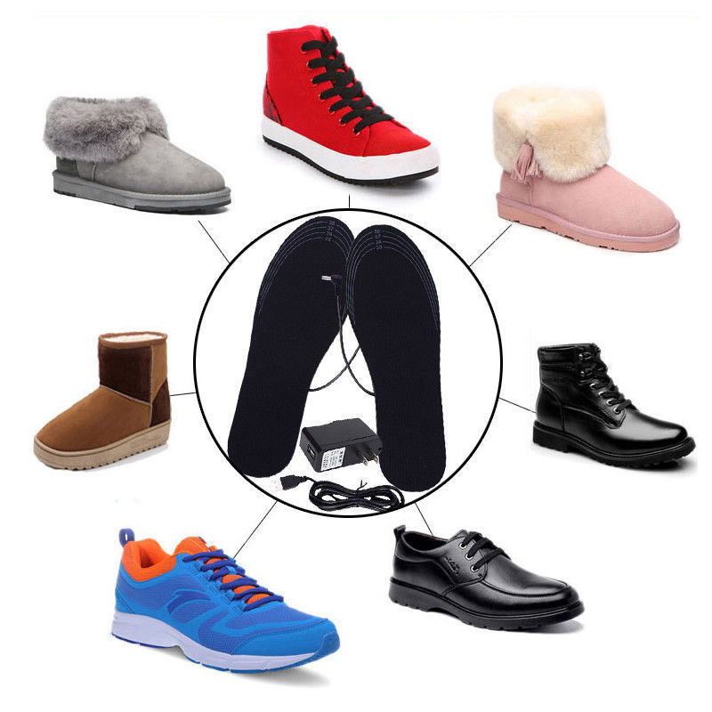 Plantillas de zapato calefactoras eléctricas calcetines calientes pies calentador USB pie invierno almohadillas