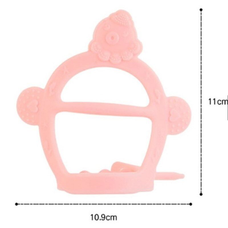 Baby Toothbrush Small Anti-card Throat Soft Hair Toothbrush Hand Ring Training Grip Toothbrush Children Chewing silicone brush