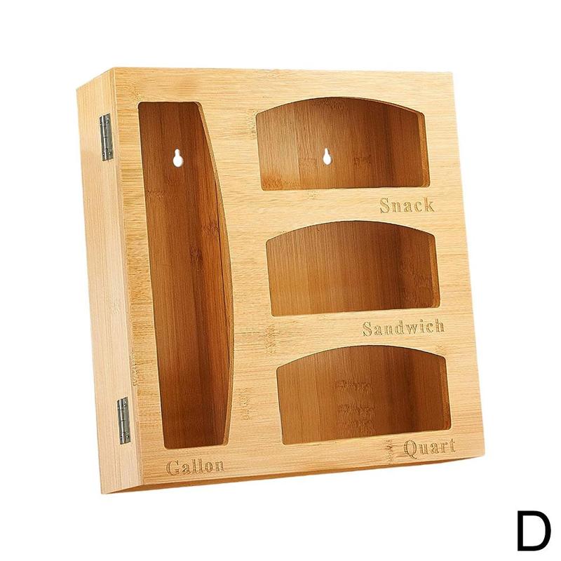 Bamboo Food Storage Box For Kitchen Drawer Storage Dispenser Clean And Tidy Organizer Boxes Storage Container: D