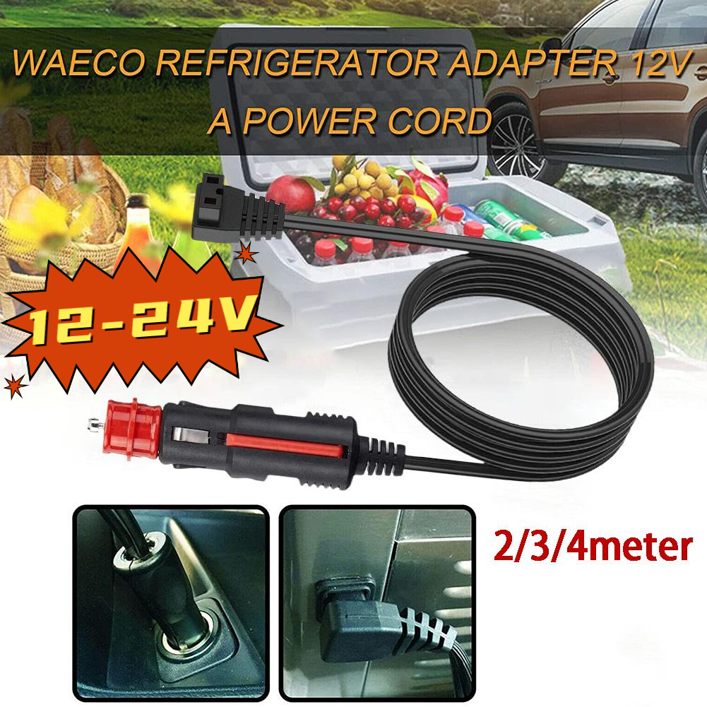 12/24V Auto Koelkast Stekker Kabel 2/3/4M 18awg Auto Koelkast Stekker Sigarettenaansteker 2M Opladen Reis Kamperen Benodigdheden