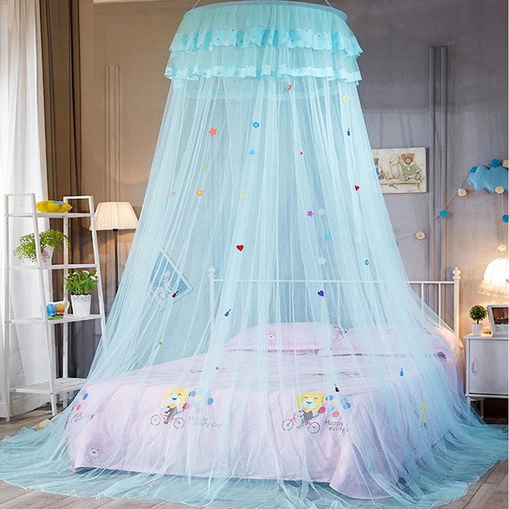 Koepel Ophangen Klamboe Eenvoudig Te Installeren Meisjes Kamer Decor Koepel Bednet Luifel Kanten Bed Luifel 4 Kleuren