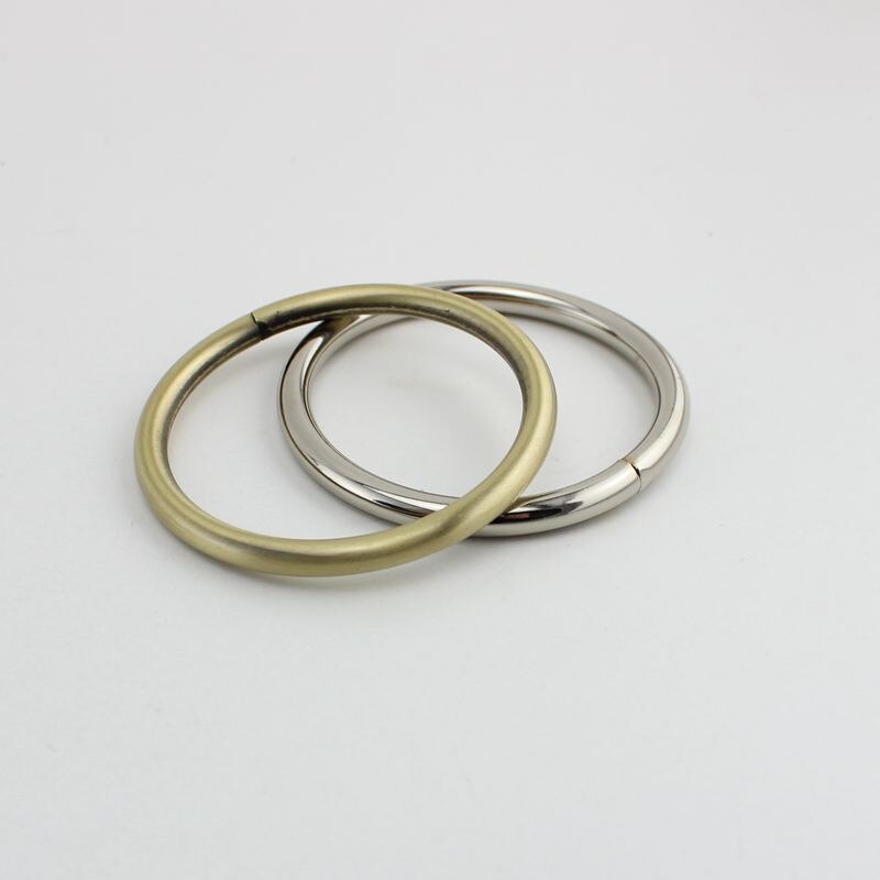 50 stk 25mm 38mm 50 mm 5.0 linje børste antik messing farve ikke-svejsede runde ringe, legeret metal o-ring til tasker stropper bælter forbinder