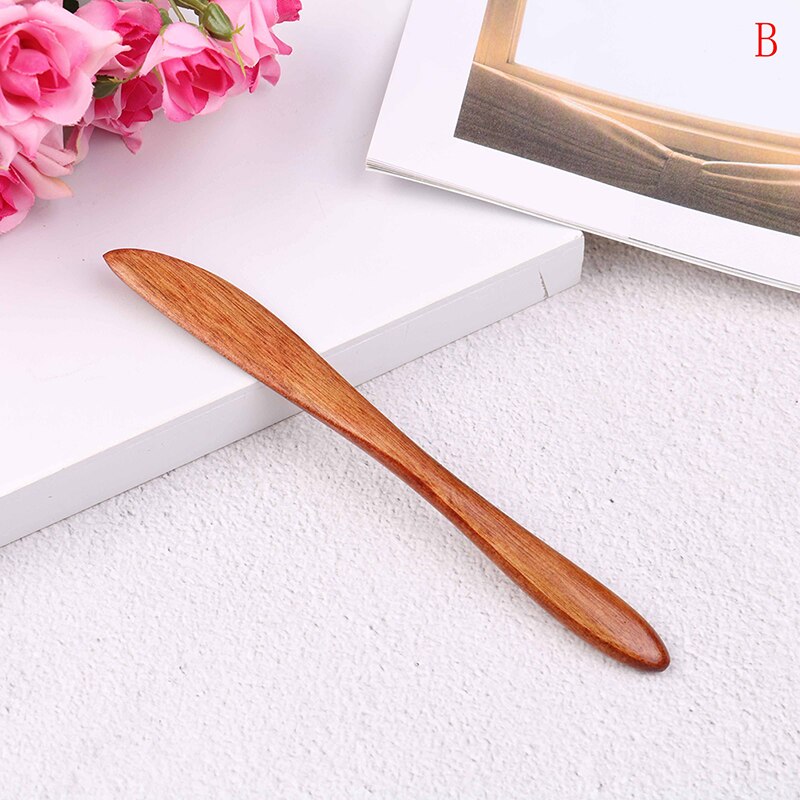 1pc knivstil trämask japan smörkniv marmeladkniv middagsknivar servis med tjockt handtag: B