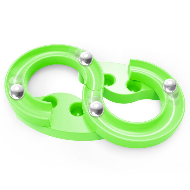 Stress relief legetøj 8 spor fidget pad spinner udfordrende skrivebords legetøj håndtag legetøj: Lysegrøn