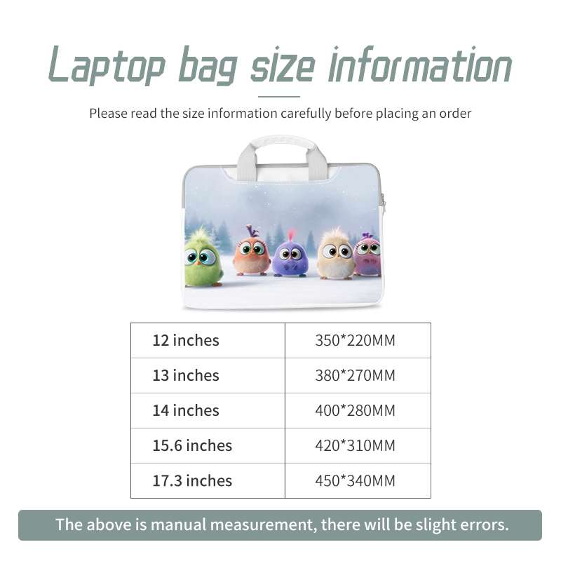 Laptoptaske laptop-etui multistørrelse 12 , 13, 14, 15, 17, tommer tegneserietaske vandtæt computertaske til macbook/hp/lenovo/acer/asus