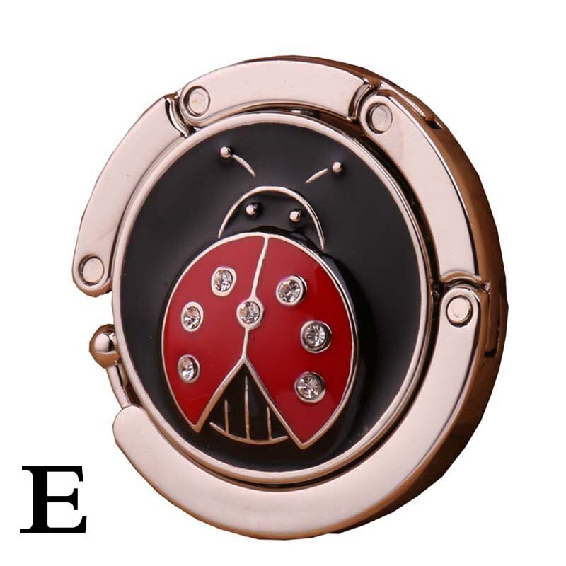 Bag Hook Round Metal Hook Bracket Folding Portable Hook Wallet Handbag Hook Seat Table Hook Bag Accessories: E