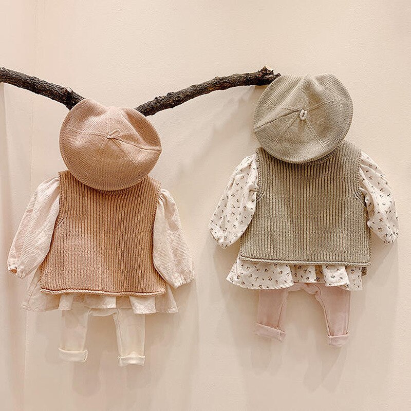 Baby Meisjes Truien Baby Meisje Effen Mouwloze Trui Vest Baby Jongens Truien Knit Vest Kids Peuter Herfst Bovenkleding