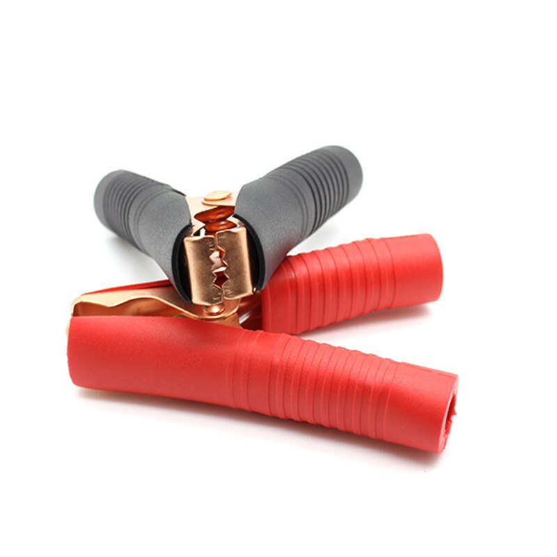 Pinzas de cocodrilo para coche, pinzas de batería, 2 piezas, 100A, color rojo y negro