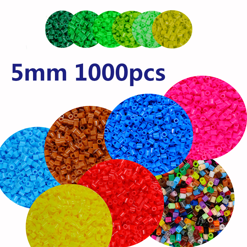 Perles fusibles 1000 pièces 5MM Pixel 3D Puzzle perles de fer artisanat fait à la main décor bricolage faire Puzzle jouet perles de fusion de