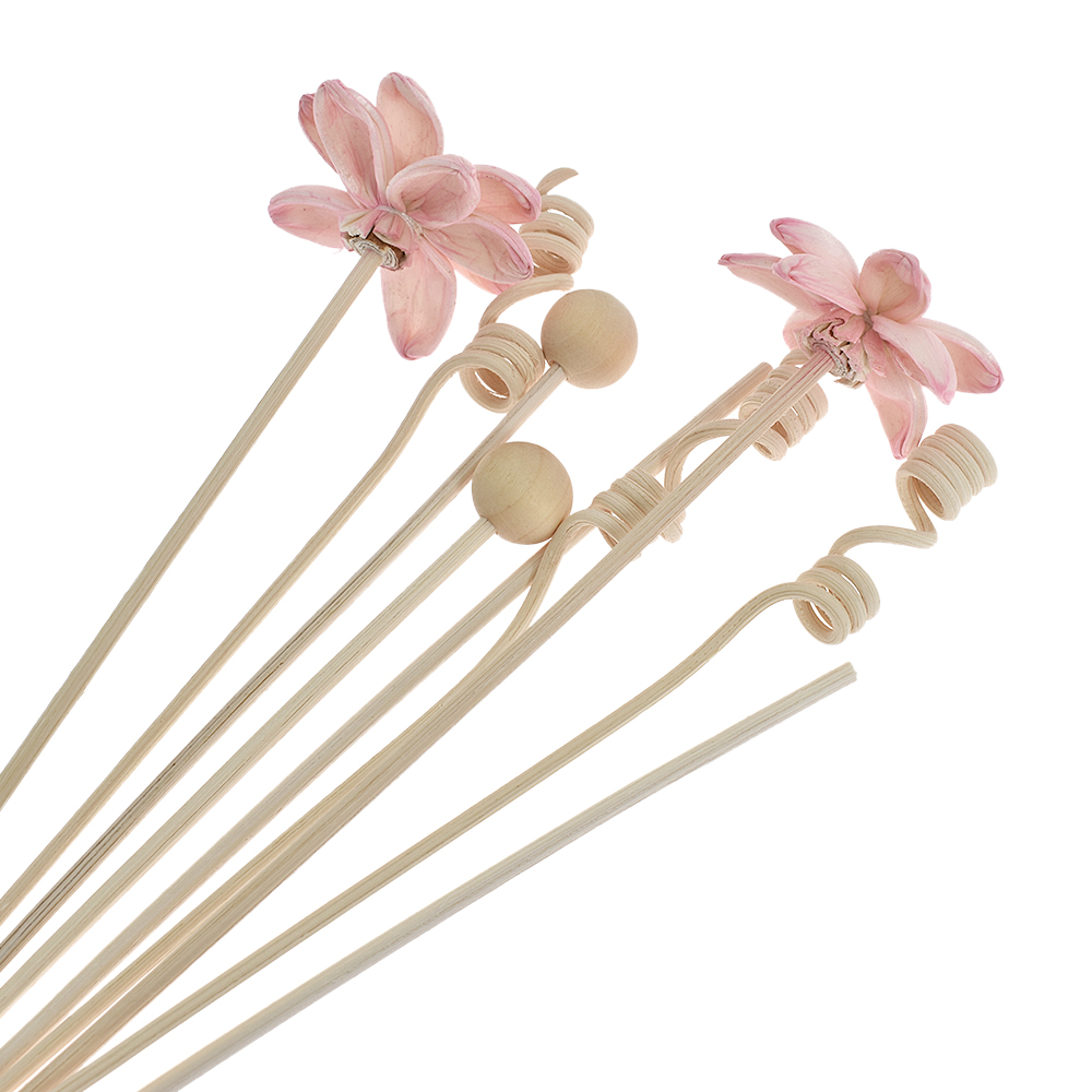 6 stk. /8 stk. /9 stk. kunstige blomster rattan rør duft aroma diffuser refill stick gør-det-selv blomster: Multi