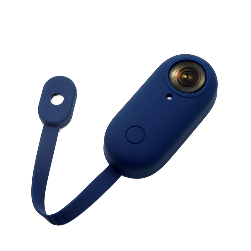 JINSERTA Silicone Case Protector for Insta360 GO Camera Anti-Scratch/Dust Protective Cover with Strap for Insta360 Go Camera: Dark-blue