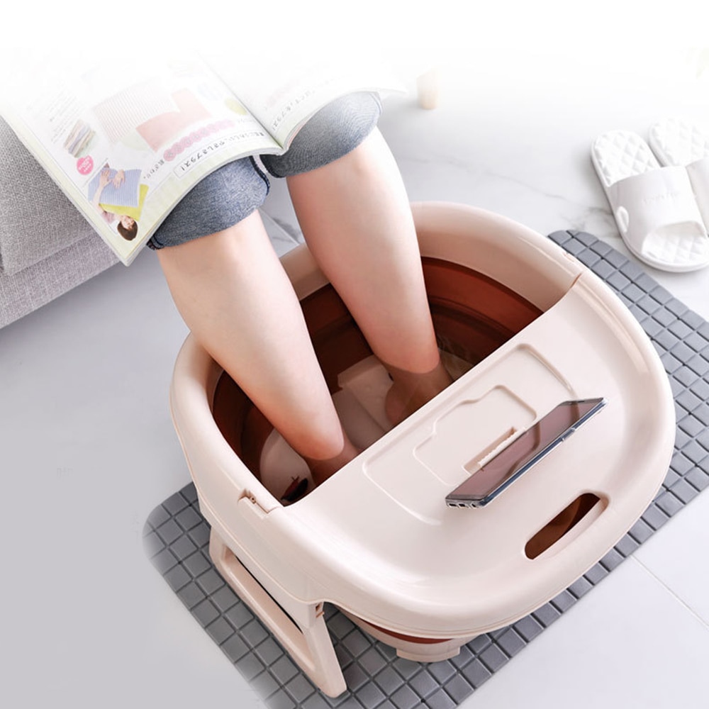Foldable Foot Bath Barrel Foot Basin Bucket PP Folding Bucket Container Foot Tub Winter Water DIY Spa Foldable Massage Basin