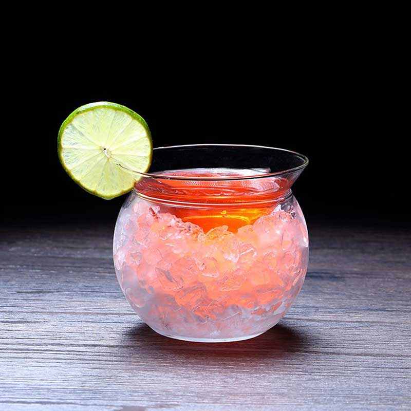 Vasos de cóctel triangulares, copa de cristal helado, sin plomo, para Bar en casa